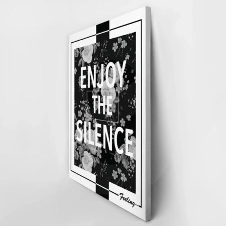 Πινακας σε καμβά ENJOY THE SILENCE - Typography Sticky 2
