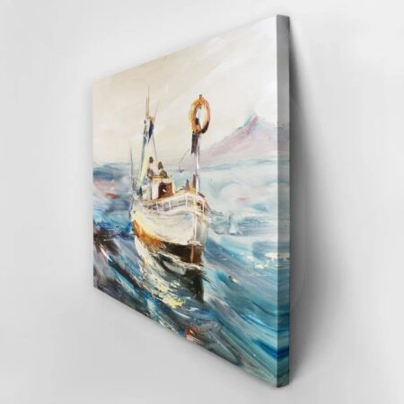 Πινακας σε καμβά FISHERMAN AT SEA - Ψαρεμα Sticky 2