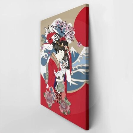 Πινακας σε καμβά FISH TRADITIONAL JAPANESE PAINTING - Πορτραιτα και Φιγουρες Sticky 3