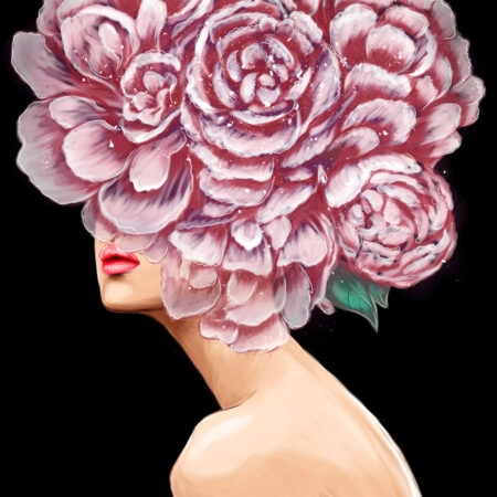 Πινακας σε καμβά FLORAL WOMAN 3 - Πορτραιτα και Φιγουρες Sticky 5