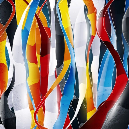 Πινακας σε καμβά GRAFFITI STRIPES - Αφηρημενα και Abstract Sticky 4