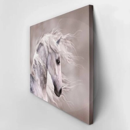 Πινακας σε καμβά GREY HORSE DIGITAL PAINT - Αλογα Sticky 2