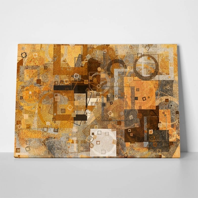 Πινακας σε καμβά GRUNGE ABSTRACT SHAPES 3