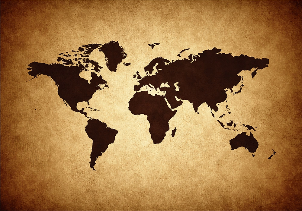Πινακας σε καμβά GRUNGE WORLD MAP