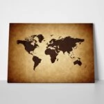 Πινακας σε καμβά GRUNGE WORLD MAP