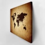 Πινακας σε καμβά GRUNGE WORLD MAP