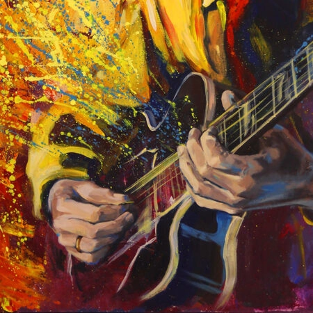 Πινακας σε καμβά GUITARISTS PLAYING GUITAR - Κιθαρα Sticky 4