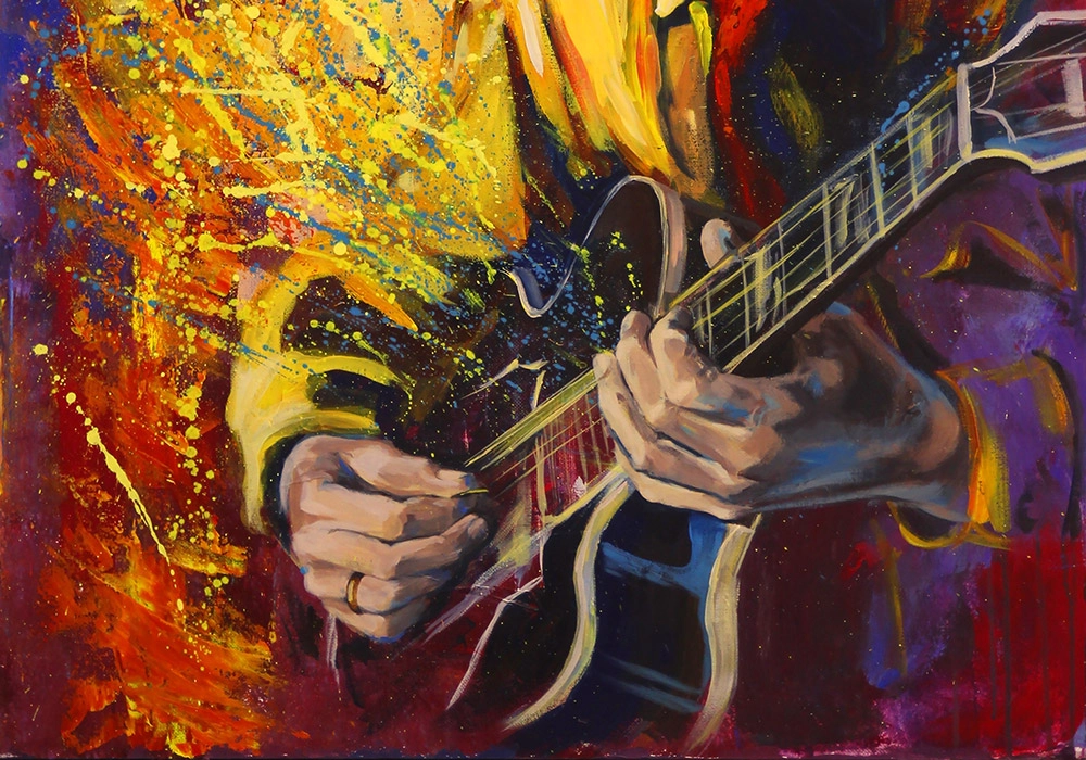 Πινακας σε καμβά GUITARISTS PLAYING GUITAR
