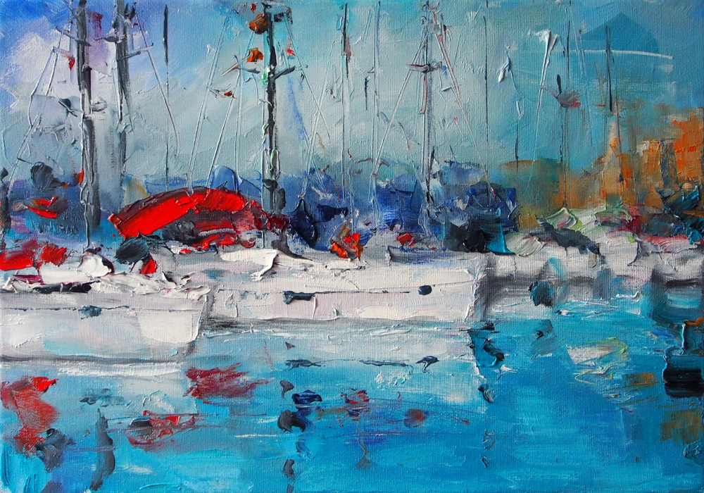 Πινακας σε καμβά ITALIAN SAILBOATS
