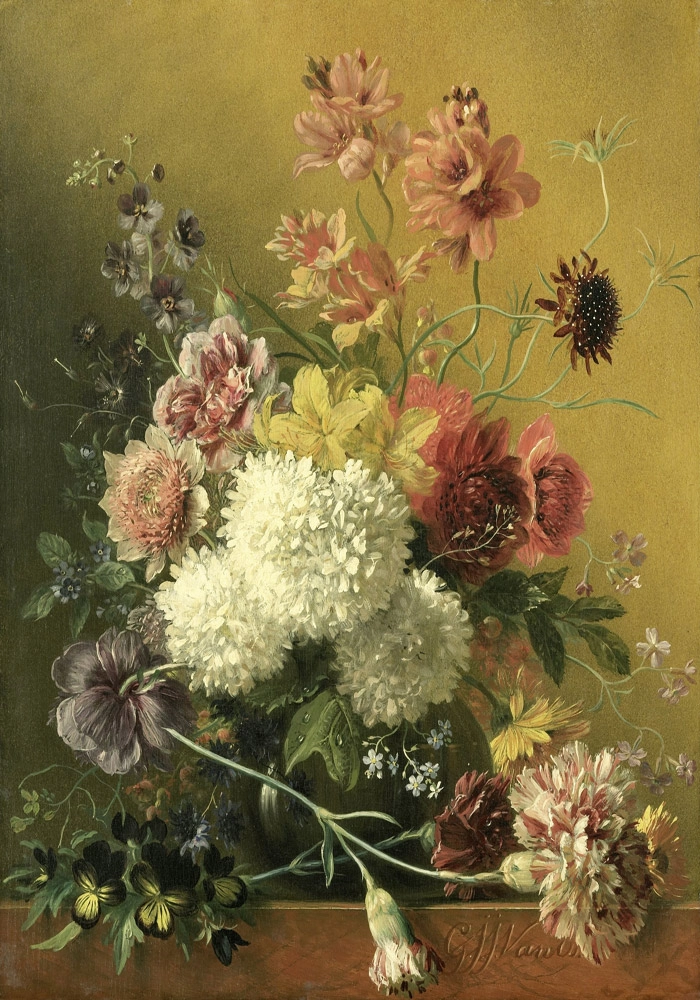 Πινακας σε καμβά JACOBUS JOHANNES - STILL LIFE WITH FLOWERS