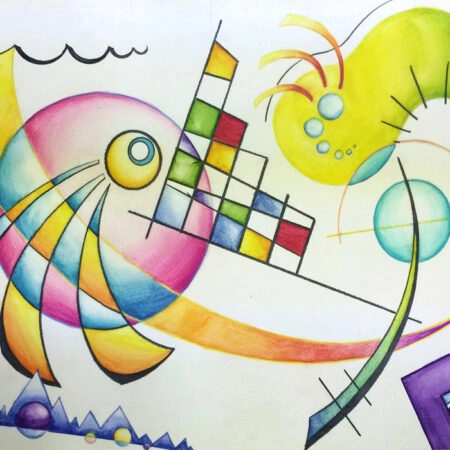 Πινακας σε καμβά KANDINSKY - NON OBJECTIVE ART - Wassily Kandinsky Sticky 4