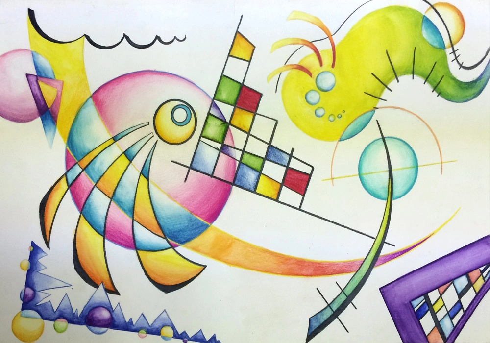 Πινακας σε καμβά KANDINSKY - NON OBJECTIVE ART