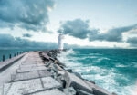 Πινακας σε καμβά LIGHTHOUSE WAVES