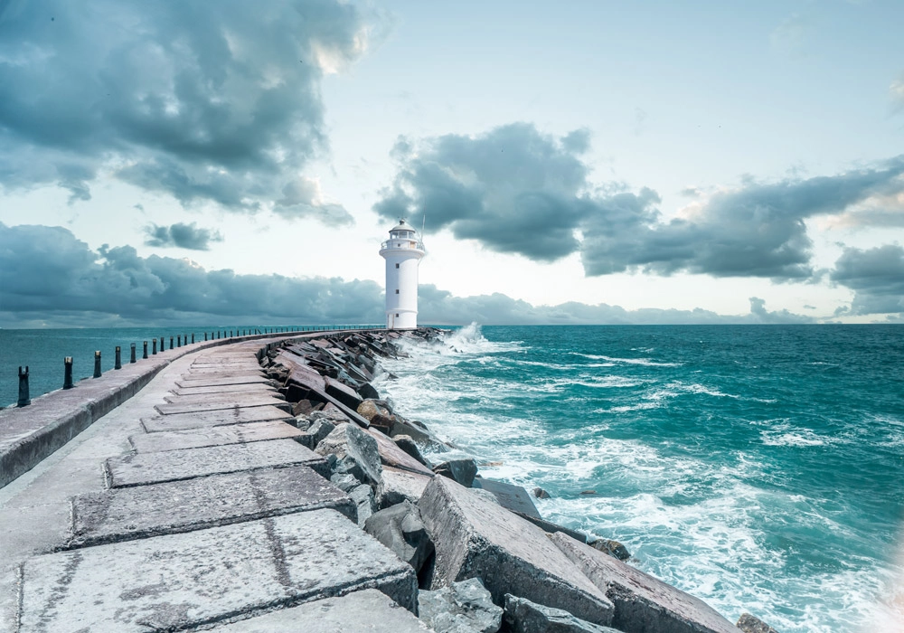 Πινακας σε καμβά LIGHTHOUSE WAVES