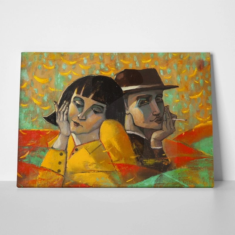 Πινακας σε καμβά LOVERS PORTRAIT PAINTING