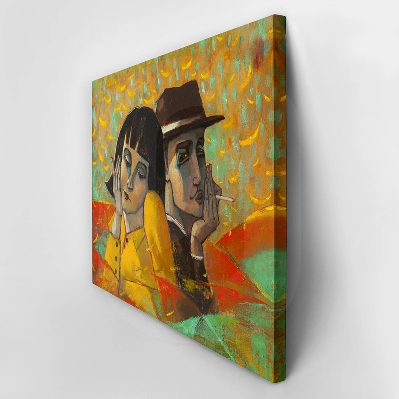 Πινακας σε καμβά LOVERS PORTRAIT PAINTING