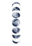 Πινακας σε καμβά MOON PHASES WATERCOLOR
