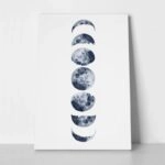 Πινακας σε καμβά MOON PHASES WATERCOLOR