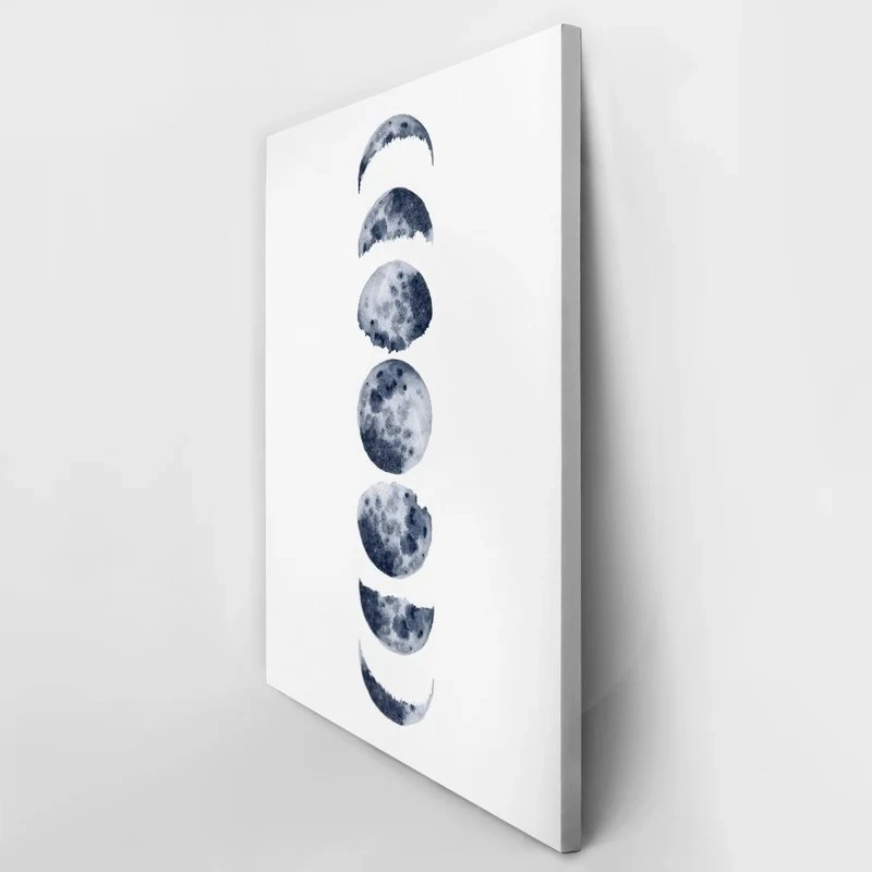 Πινακας σε καμβά MOON PHASES WATERCOLOR