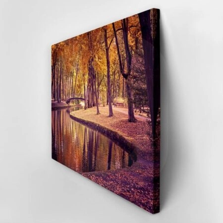 Πινακας σε καμβά OLD PARK IN FALL - Λιμνες - Ποταμια Sticky 2