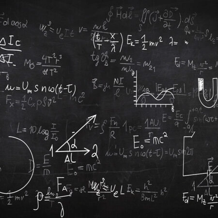 Πινακας σε καμβά PHYSICAL FORMULAS CHALKBOARD - Επιστημη και Υγεια Sticky 4