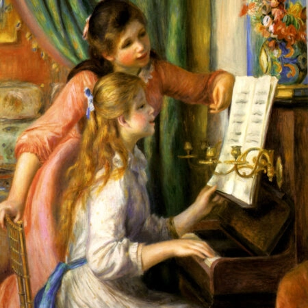 Πινακας σε καμβά RENOIR - YOUNG GIRLS AT THE PIANO - Pierre Auguste Renoir Sticky 5