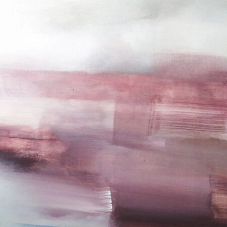Πινακας σε καμβά PINK - GREY ABSTRACT ART - Αφηρημενα και Abstract Sticky 4