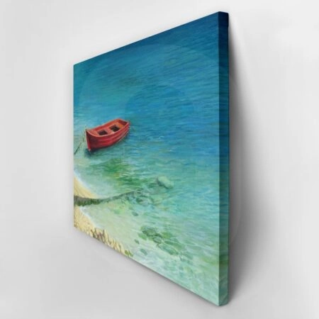 Πινακας σε καμβά RED FISHING BOAT - Βαρκες και Καραβια Sticky 2