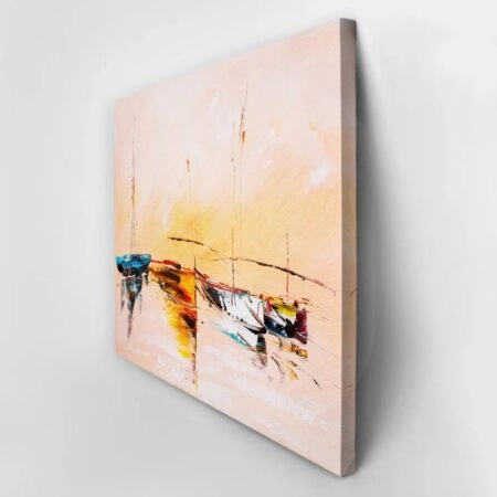 Πινακας σε καμβά SAILING BOATS OIL PAINTING 2 - Βαρκες και Καραβια Sticky 3