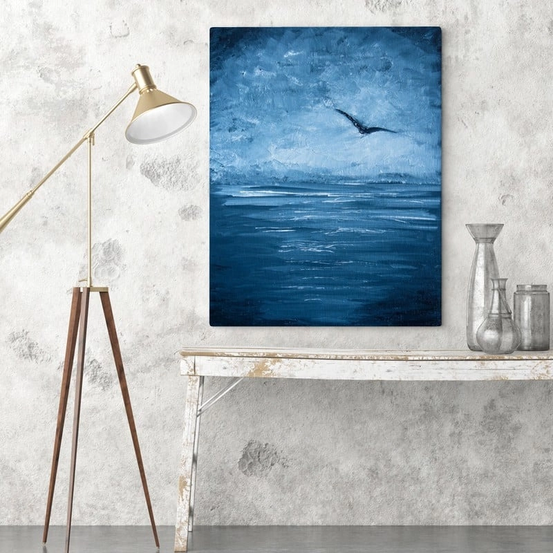 Πινακας σε καμβά SEAGULL OVER SEA