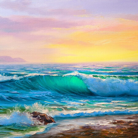 Πινακας σε καμβά SEASCAPE SUNSET - Κυματα Sticky 4