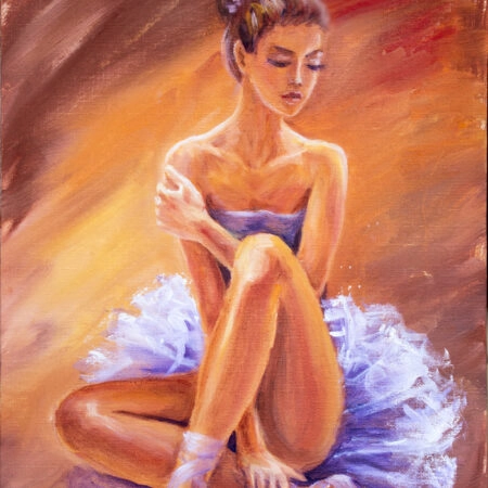 Πινακας σε καμβά SITTING BALLERINA 2 - Χορος Sticky 4