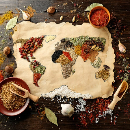 Πινακας σε καμβά SPICES MAP - Food and Drink Sticky 5