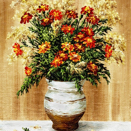 Πινακας σε καμβά SUMMER FLOWERS - Χρυσανθεμα Sticky 5