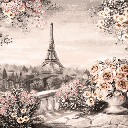 Πινακας σε καμβά SUMMER IN PARIS SEPIA - Παρισι Sticky 4