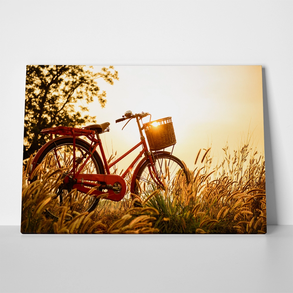 Πινακας σε καμβά SUNSET BIKE