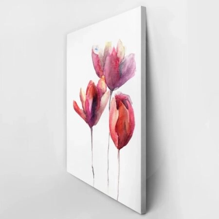 Πινακας σε καμβά TULIPS FLOWERS WATERCOLOR - Τουλιπες Sticky 3