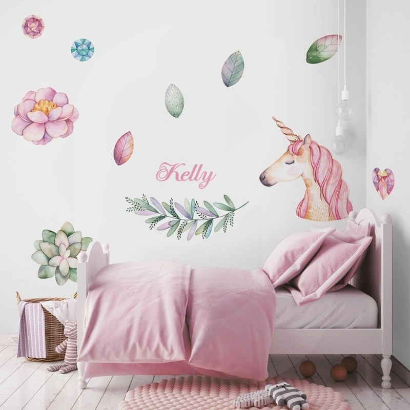 Αυτοκολλητο τοιχου UNICORN NAME