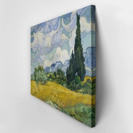 Πινακας σε καμβά VAN GOGH - WHEAT FIELD WITH CYPRESS TREES - Vincent Van Gogh Sticky 3