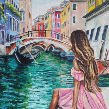 Πινακας σε καμβά VENICE GIRL - Πολεις και Αρχιτεκτονικη Sticky 4