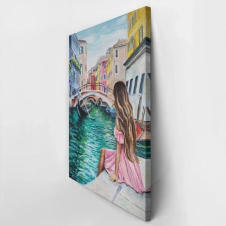 Πινακας σε καμβά VENICE GIRL - Πολεις και Αρχιτεκτονικη Sticky 2