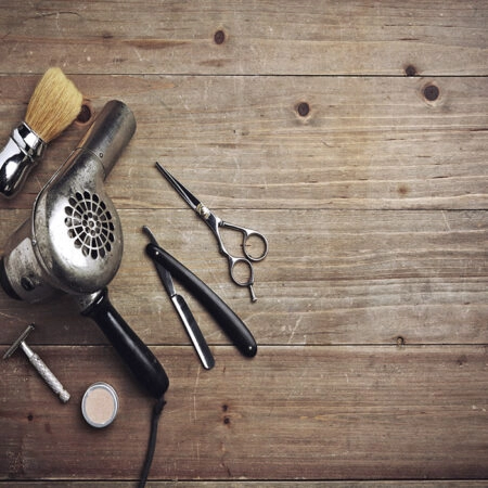 Πινακας σε καμβά VINTAGE BARBER EQUIPMENT - Μοδα και Διασκεδαση Sticky 4