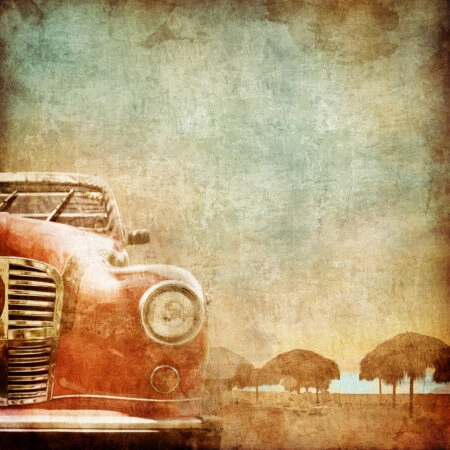 Πινακας σε καμβά VINTAGE CAR 2 - Vintage Sticky 4