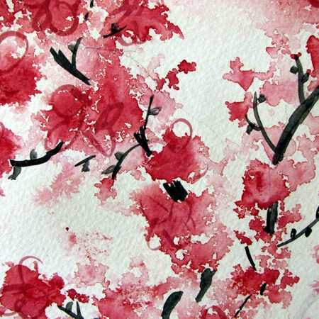Πινακας σε καμβά WATERCOLOR BLOSSOM - Ανθη Δεντρων Sticky 6
