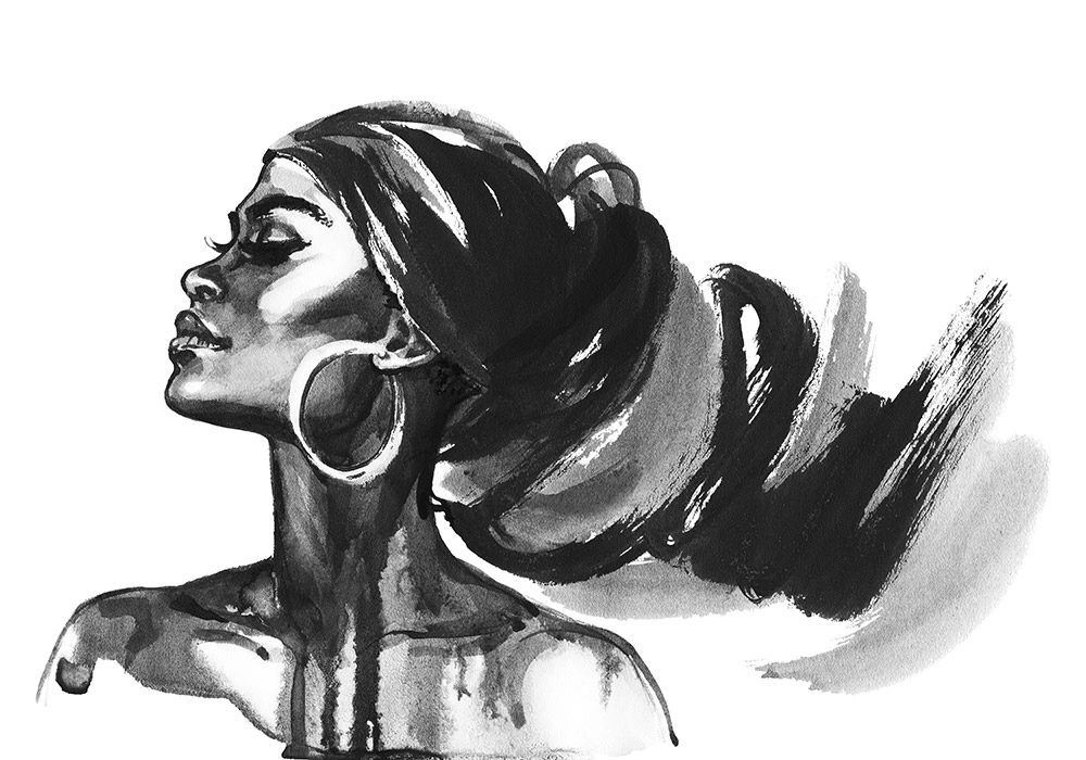 Πινακας σε καμβά WATERCOLOR FASHION PORTRAIT