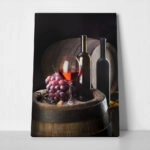 Πινακας σε καμβά WOOD BARREL