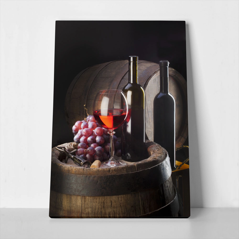 Πινακας σε καμβά WOOD BARREL