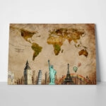 Πινακας σε καμβά WORLD LANDMARKS