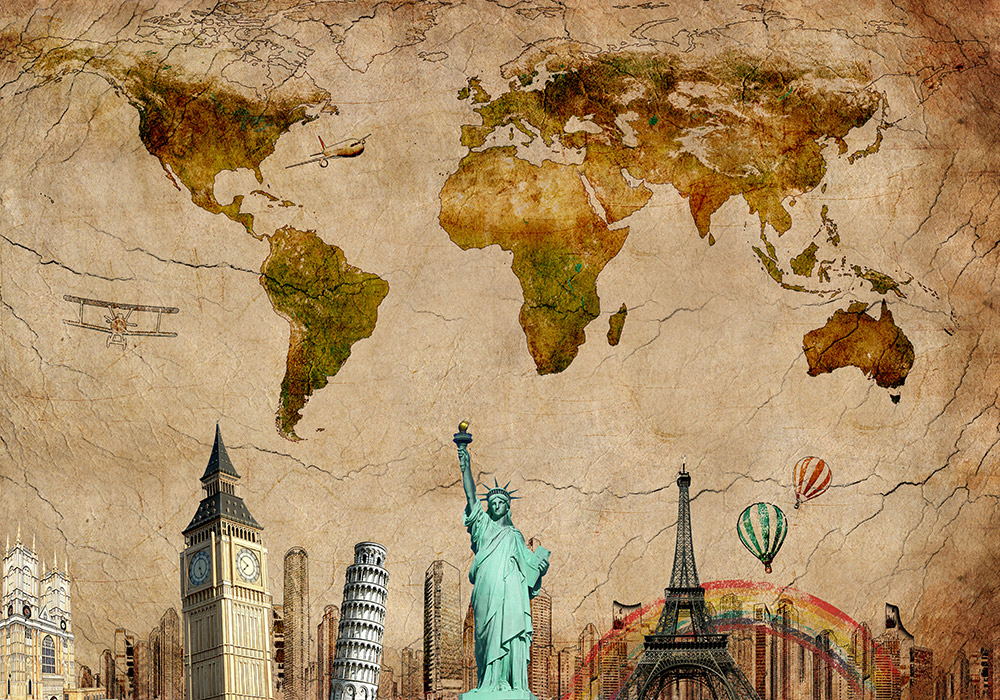 Πινακας σε καμβά WORLD LANDMARKS