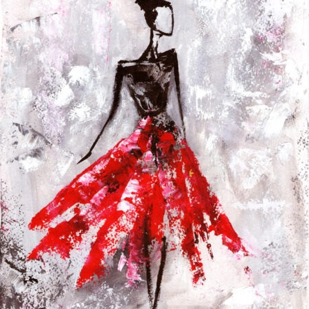 Πινακας σε καμβά YOUNG WOMAN IN DRESS - Μοδα και Διασκεδαση Sticky 4